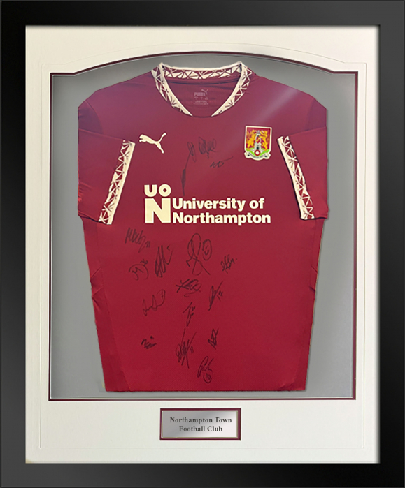 Northampton Town Framed Shirt Supplied By BEES LTD